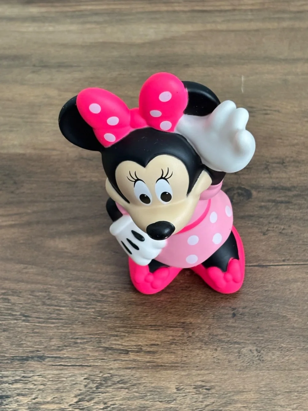 Disney Jr Minnie Mouse Waving Bath Toy Water Squirter Figure Cake Topper Pink